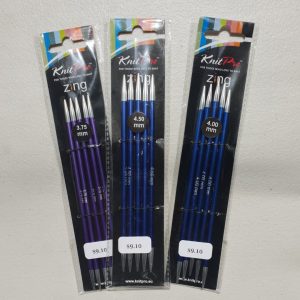Knit Pro ZING Double Pointed Needles (15cm)